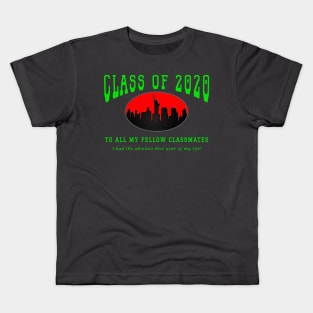 Class of 2020 - Grey, Red and Green Colors Kids T-Shirt